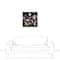 Dramatic Moody Florals White Floating Framed Canvas Wall Art